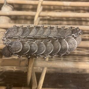 Silver Coin Bracelet